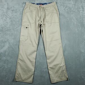 Dickies Mens Pants Khaki Stretch Cargo With Drawstring Waist - Medium